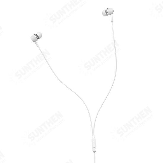 M70 Universal Wired Control HiFi In-ear Earphone with Mic for Mobile Phones PC Laptop