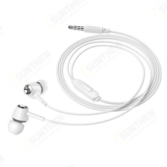 M70 Universal Wired Control HiFi In-ear Earphone with Mic for Mobile Phones PC Laptop