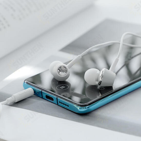 M70 Universal Wired Control HiFi In-ear Earphone with Mic for Mobile Phones PC Laptop