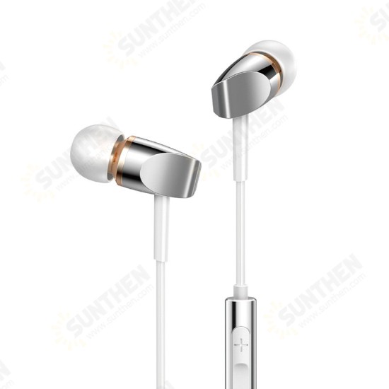 JR-E209 Universal Metal Bass Earphone 3.5mm Wired Headphones with Mic for PC Phones JR-E209 Universal Metal Bass Earphone 3.5mm Wired Headphones with Mic for PC Phones