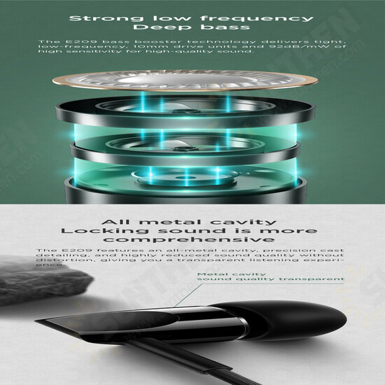 JR-E209 Universal Metal Bass Earphone 3.5mm Wired Headphones with Mic for PC Phones JR-E209 Universal Metal Bass Earphone 3.5mm Wired Headphones with Mic for PC Phones