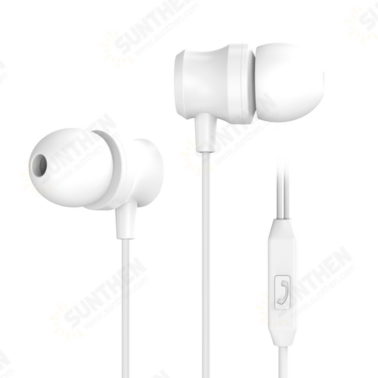 MT20 Mini 3.5mm Wired In-Ear Headphones Hifi Sound Music Earphone with Mic for Smartphones MP3 PC