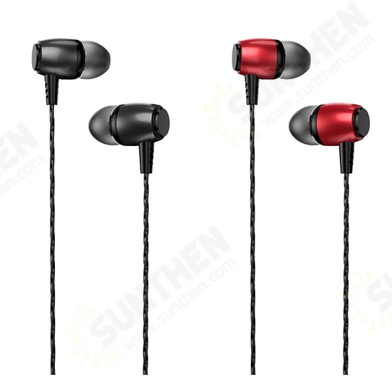 MT29 Metal 3.5mm Wired Control In-Ear Headphones Mini Hifi Sound Earphone with Mic for PC Laptop Computer