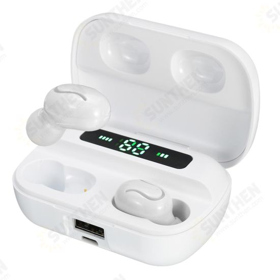 Mini Portable TWS bluetooth 5.0 Earphone Wireless Earbuds Stereo Bilateral Call Headphone for iPhone Huawei