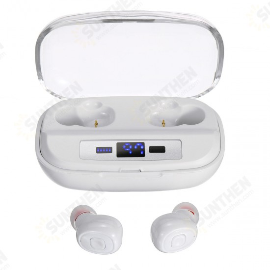 Mini TWS Dual bluetooth Wireless Stereo Earphone In-ear Headset LED Display with Charging Box