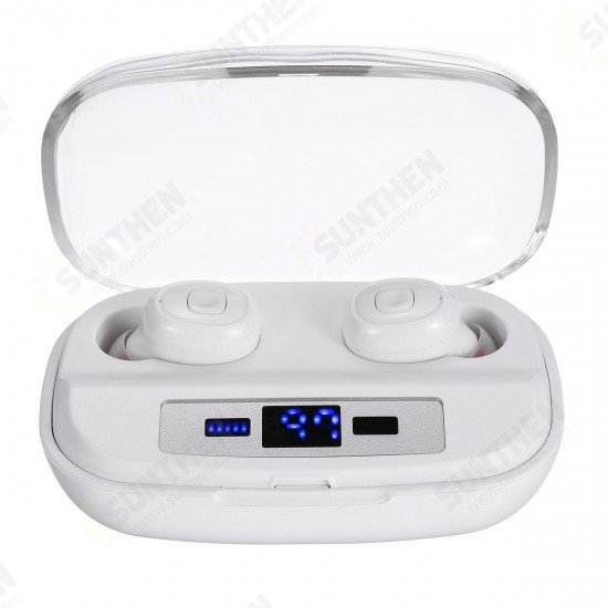 Mini TWS Dual bluetooth Wireless Stereo Earphone In-ear Headset LED Display with Charging Box