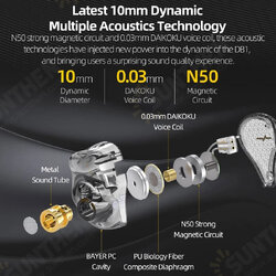 DB1 HIFI Music In Ear Earphone 10mm Dynamic Driver Audiophile Earbud Studio Earplug 2Pin Detachable with Mic DB1 HIFI Music In Ear Earphone 10mm Dynamic Driver Audiophile Earbud Studio Earplug 2Pin Detachable with Mic