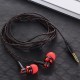 Nylon Weave Cable Earphone Headset High Quality Wired Stereo In-Ear Earphone With Mic For Laptop Smartphone