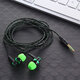 Nylon Weave Cable Earphone Headset High Quality Wired Stereo In-Ear Earphone With Mic For Laptop Smartphone