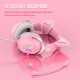 X11 Wired Headset Stereo Gaming Headphone Cat Ear Cute RGB Luminous 3.5mm Wired Adjustable Over-Ear Headphone with Mic