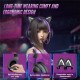 X11 Wired Headset Stereo Gaming Headphone Cat Ear Cute RGB Luminous 3.5mm Wired Adjustable Over-Ear Headphone with Mic