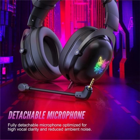X11 Wired Headset Stereo Gaming Headphone Cat Ear Cute RGB Luminous 3.5mm Wired Adjustable Over-Ear Headphone with Mic