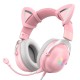 X11 Wired Headset Stereo Gaming Headphone Cat Ear Cute RGB Luminous 3.5mm Wired Adjustable Over-Ear Headphone with Mic