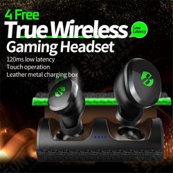 4Free TWS bluetooth Earphones Low Latency HD Call Wireless Gaming Headset Touch Control Leather Charging Case Sports Headphones with Mic 4Free TWS bluetooth Earphones Low Latency HD Call Wireless Gaming Headset Touch Control Leather Charging Case Sports Headphones with Mic