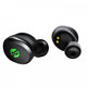 4Free TWS bluetooth Earphones Low Latency HD Call Wireless Gaming Headset Touch Control Leather Charging Case Sports Headphones with Mic