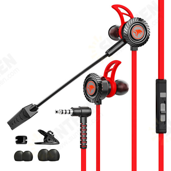 RX1 Gaming Earphones Noise Reduction Headset Detachable HD Long Mic Headphone Deep Bass Stereo Surround Earbuds