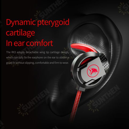 RX3 3.5mm Wired Gaming Earphone With Microphone In Ear Bass Headphone Earbuds Noise Reduction Headset With Microphone RX3 3.5mm Wired Gaming Earphone With Microphone In Ear Bass Headphone Earbuds Noise Reduction Headset With Microphone
