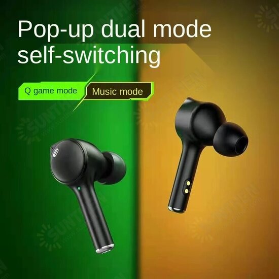 Q3 TWS bluetooth 5.0 Headphones Sports Earphones True Wireless Stereo Gaming Earbuds 45ms Low Latency with Charging Case