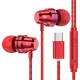 PTM M4 Mtal Bass In-Ear Earbuds Wired Control Type-C Earphone Headphones with Mic PTM M4 Mtal Bass In-Ear Earbuds Wired Control Type-C Earphone Headphones with Mic
