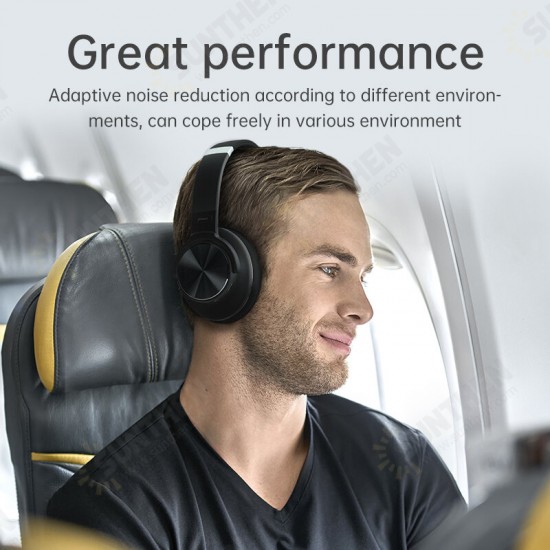 ANC-02 bluetooth 5.0 HiFi Deep Bass Headphones ANC Active Wireless Noise Cancelling Headset Foldable Design With Touch Control