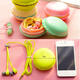 Portable In-Ear 3.5mm Earphone Headset Macaron Storage Case For Phone Tablet PC Portable In-Ear 3.5mm Earphone Headset Macaron Storage Case For Phone Tablet PC