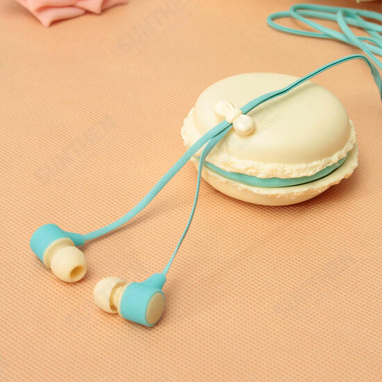 Portable In-Ear 3.5mm Earphone Headset Macaron Storage Case For Phone Tablet PC Portable In-Ear 3.5mm Earphone Headset Macaron Storage Case For Phone Tablet PC