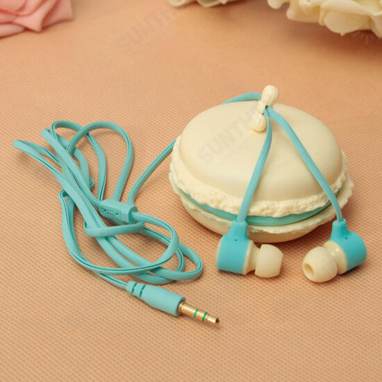 Portable In-Ear 3.5mm Earphone Headset Macaron Storage Case For Phone Tablet PC Portable In-Ear 3.5mm Earphone Headset Macaron Storage Case For Phone Tablet PC