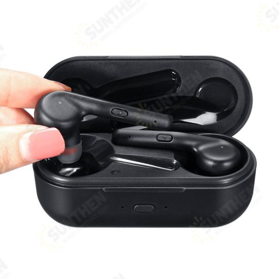 Portable TWS Wireless bluetooth 5.0 Earphone Heavy Bass Stereo Bilateral Calls Headphone with Charging Box