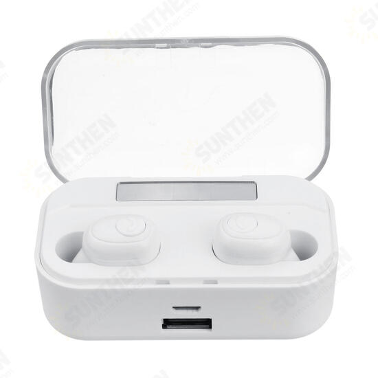Portable TWS Wireless bluetooth 5.0 Earphone Noise Cancelling 3500mAh Power Bank Earbuds Headphone with Mic Portable TWS Wireless bluetooth 5.0 Earphone Noise Cancelling 3500mAh Power Bank Earbuds Headphone with Mic