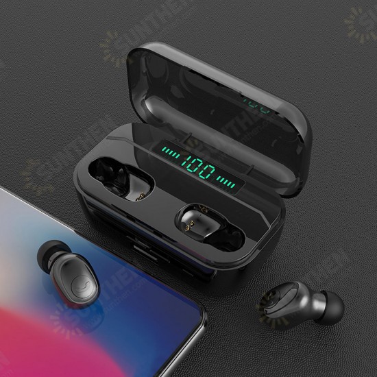 Portable TWS Wireless bluetooth 5.0 Earphone Noise Cancelling 3500mAh Power Bank Earbuds Headphone with Mic