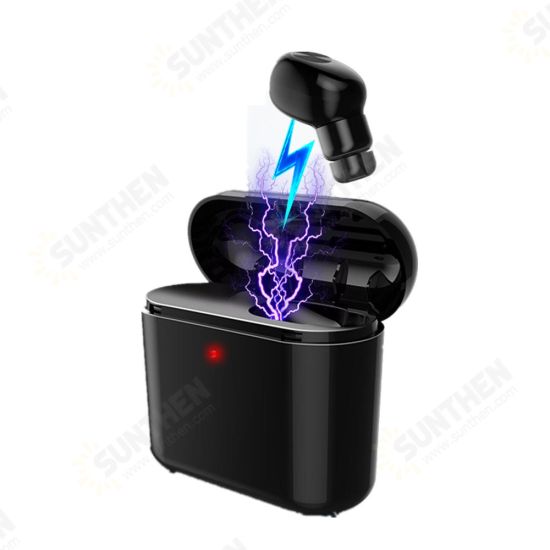 Portable Wireless bluetooth Earphone Single Mini Music Sports Headphoe with 2200mah Charging Box