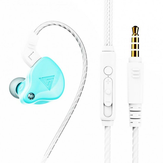AK6-X 1.2m Wired Earphones In-ear HiFi Heavy Bass Line Control Headphone with Microphone