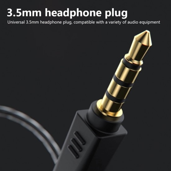 AK9 Wired 3.5mm Earphones Sports Noise Cancelling Heavy Bass Earbuds Hifi Music Headset for Mobile Phone In-ear Earphones