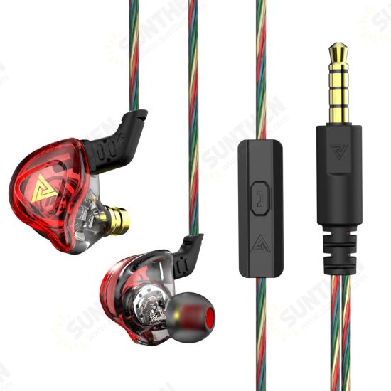 DMX Multi Colors Full-Transparent Dynamic In-Ear Earphones Monitor Metal Wired Earphone Noise Cancelling Sport Music Headphones with Detachable Cable