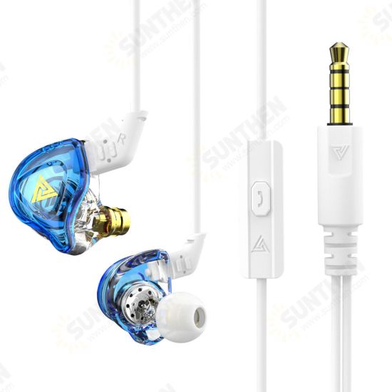 DMX Multi Colors Full-Transparent Dynamic In-Ear Earphones Monitor Metal Wired Earphone Noise Cancelling Sport Music Headphones with Detachable Cable