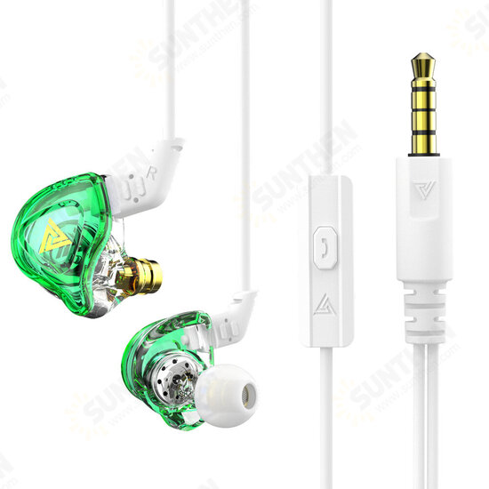 DMX Multi Colors Full-Transparent Dynamic In-Ear Earphones Monitor Metal Wired Earphone Noise Cancelling Sport Music Headphones with Detachable Cable