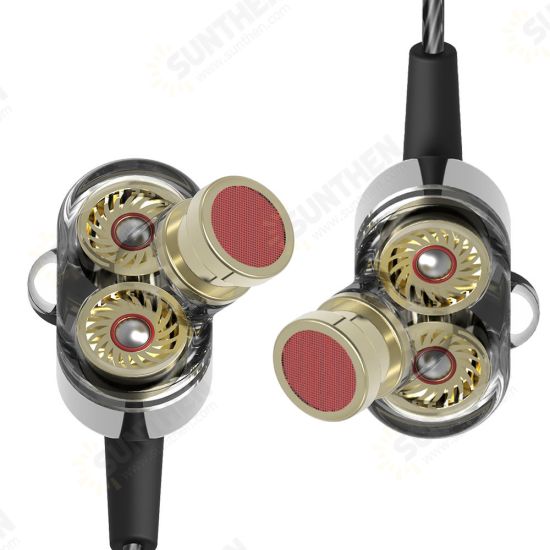 KD2 In Ear Hifi 3.5mm Jack Stereo Earphone Headset with Microphone Line Control