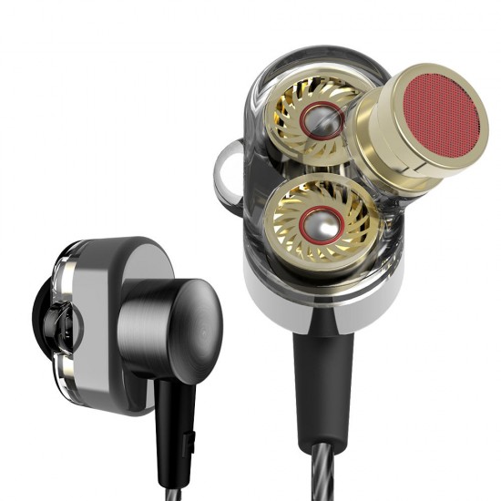 KD2 In Ear Hifi 3.5mm Jack Stereo Earphone Headset with Microphone Line Control