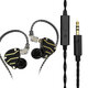 4BA+1DD Metal In-Ear Earphone Bass HiFi Headset Monitor Earbuds Noice Cancelling 3.5mm Wired Headphones with Mic