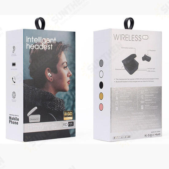 RD-11 Dual Wireless bluetooth 5.0 Headset Hi-Fi Stereo TWS Music IPX7 Waterproof Binaural Call Earphone Headphone RD-11 Dual Wireless bluetooth 5.0 Headset Hi-Fi Stereo TWS Music IPX7 Waterproof Binaural Call Earphone Headphone