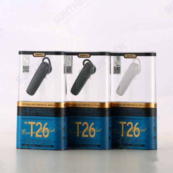 RB-T26 Single bluetooth Earphone Business In-ear Headset With Noise Cancelling Mic RB-T26 Single bluetooth Earphone Business In-ear Headset With Noise Cancelling Mic