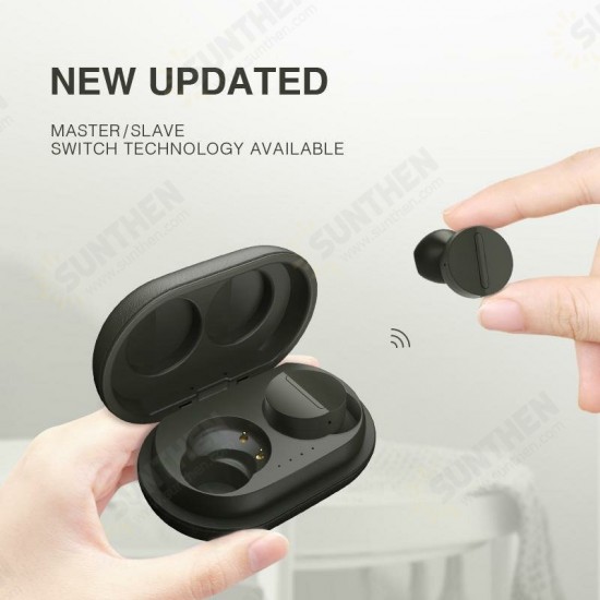 bluetooth 5.0 Earphone TWS Wireless Earbuds HiFi Stereo APTX/ACC CVC 8.0 Noise Canceling Wireless Charging Headphone with Mic