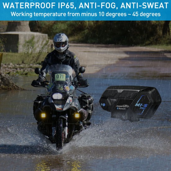 Single Fodsports M1-S Pro Motorcycle Helmet Intercom bluetooth Helmet Headsets 8 Rider 2000M Group Interphone