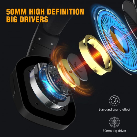 S12 Wired Gaming Headphones 50MM Drivers Stereo Surround Sound Headset Luminous USB 3.5mm Gaming Earphone with Mic