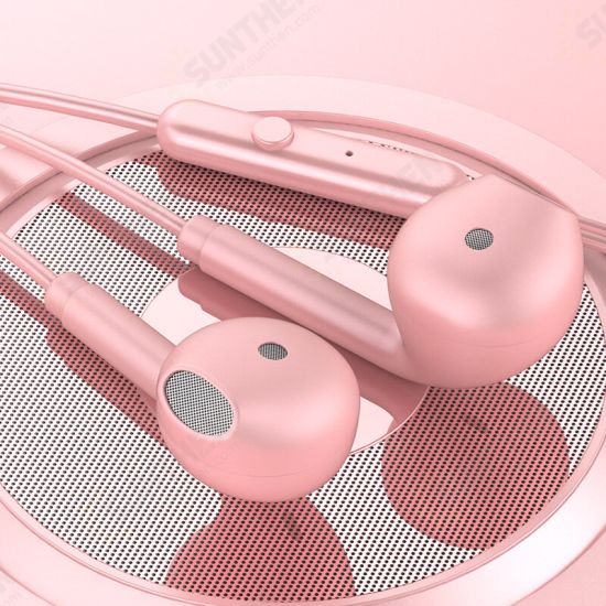 F17 Wired Headphones Stereo Super Bass Dynamic Driver HD In-Ear Headset 3.5mm Macaron Sports Earphone with Mic