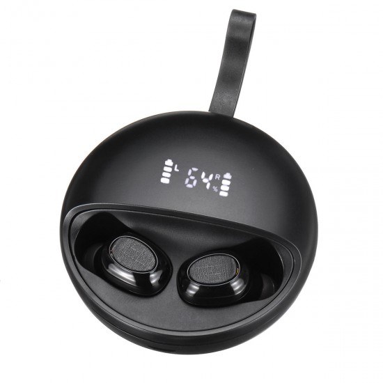TWS Digital Display bluetooth 5.0 In-ear Earphone Headphone Sport Wireless Stereo Waterproof Earbuds with Spin Charging Box