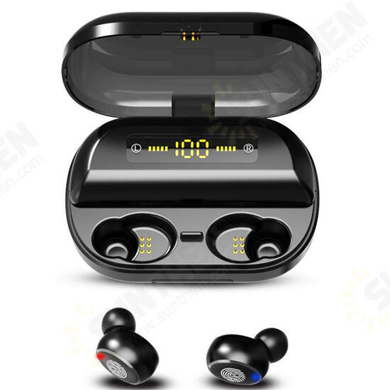 TWS Wireless bluetooth 5.0 Earphone Digital Display Smart Touch Bilateral Call Stereo IPX7 Waterproof Power Bank Headphone TWS Wireless bluetooth 5.0 Earphone Digital Display Smart Touch Bilateral Call Stereo IPX7 Waterproof Power Bank Headphone