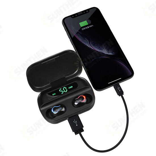 TWS Wirless Earbuds bluetooth 5.0 Earphone Mini Portable 3500mAh Power Bank Stereo Headset with Mic TWS Wirless Earbuds bluetooth 5.0 Earphone Mini Portable 3500mAh Power Bank Stereo Headset with Mic