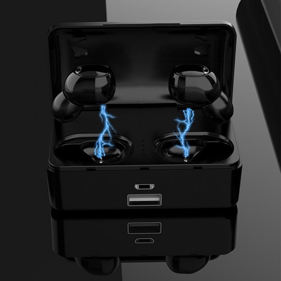 TWS bluetooth 5.0 Digital Display Wireless Stereo Headset IPX7 Waterproof Bilateral Call In-ear Earphone Headphpone