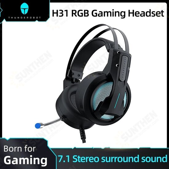 H31 Gaming Headphone USB Wired 7.1 Virtual Stereo RGB Headset Headphone with Microphone for Laptop Computer PC Gamer H31 Gaming Headphone USB Wired 7.1 Virtual Stereo RGB Headset Headphone with Microphone for Laptop Computer PC Gamer